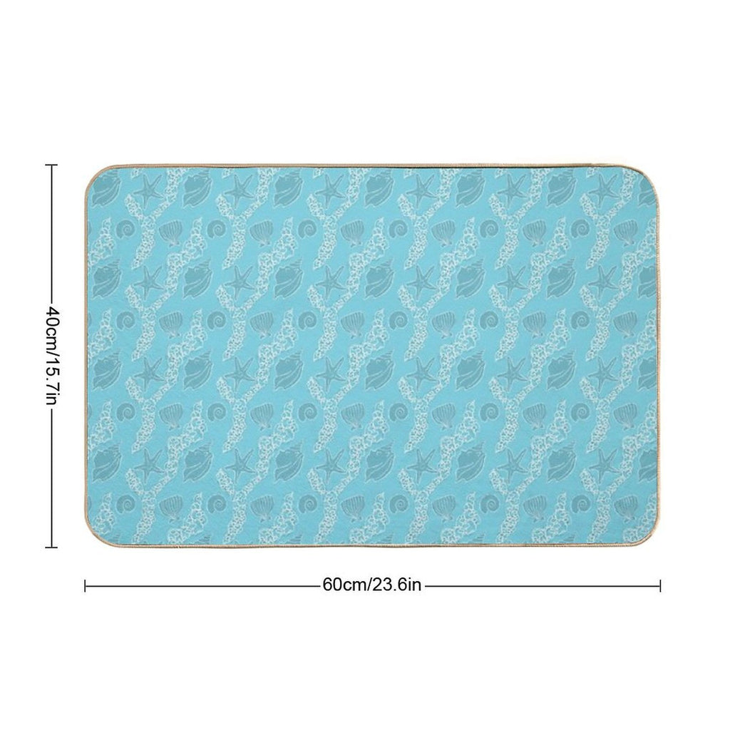Seafoam Pattern  Repositionable Bath Mat