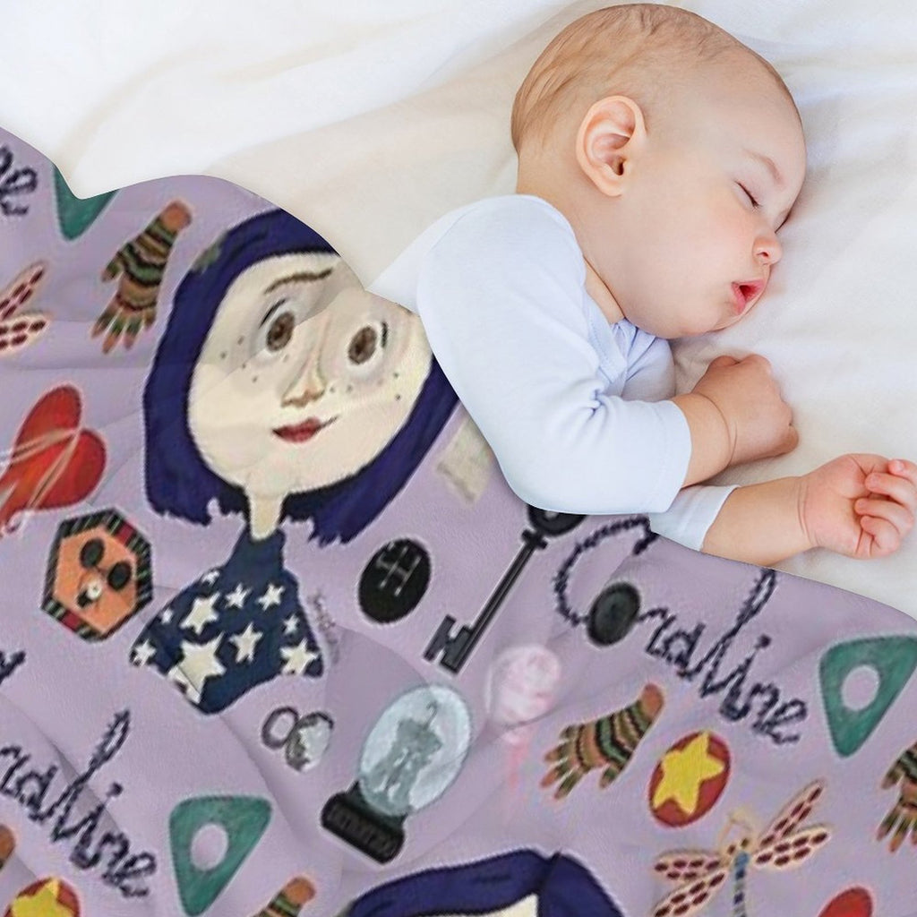 At The Pink Palace Apartments Pattern Easy Care Throw Blanket