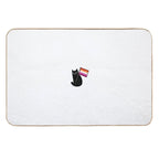 Lesbian Pride Flag Black Cat Sticker WLW  Versatile Bath Mat
