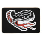 Snake Traditional Tattoo Flash  Pet-Safe Bath Mat