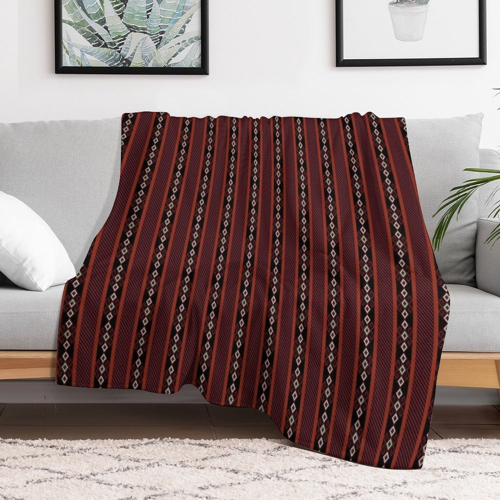 Creative Modern Design Plush Throw Blanket