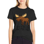 Funny Moose Pun Dont Moose With Me Funny Elk Moose  Odor-resistant T-Shirt