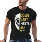 Sorry Cant Hockey Bye Vintage Retro Funny Hockey Players  Polyester Blend T-Shirt