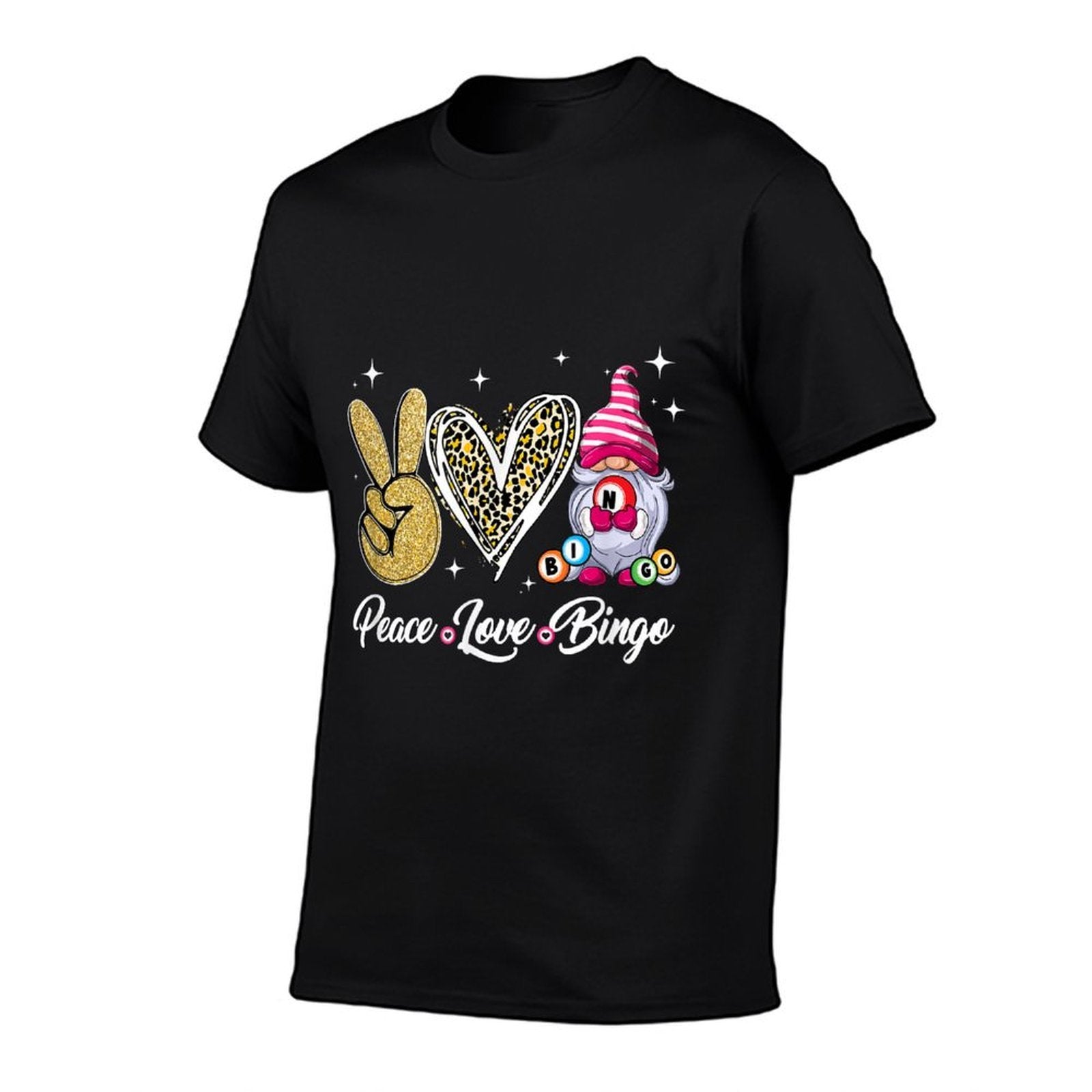 Peace Love Bingo Funny Lucky Design Bingo Gnome Lover Women  Eco-friendly Material T-Shirt