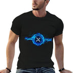 Ripple XRP New Logo Magic Crypto Currency Digital Coin  Ribbed Collar T-Shirt