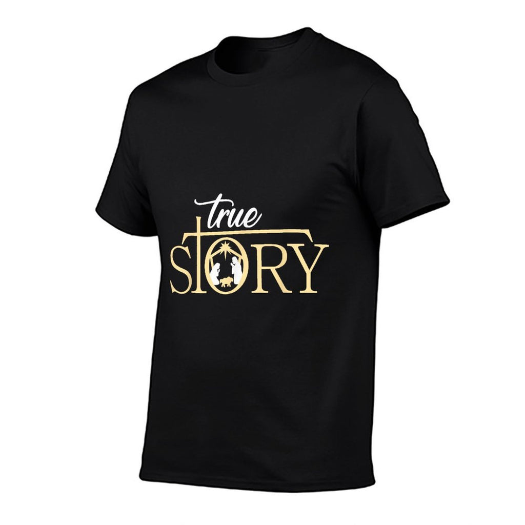 True Story of Jesus Birth Christmas Nativity Christmas  Summer-ready Fabric T-Shirt