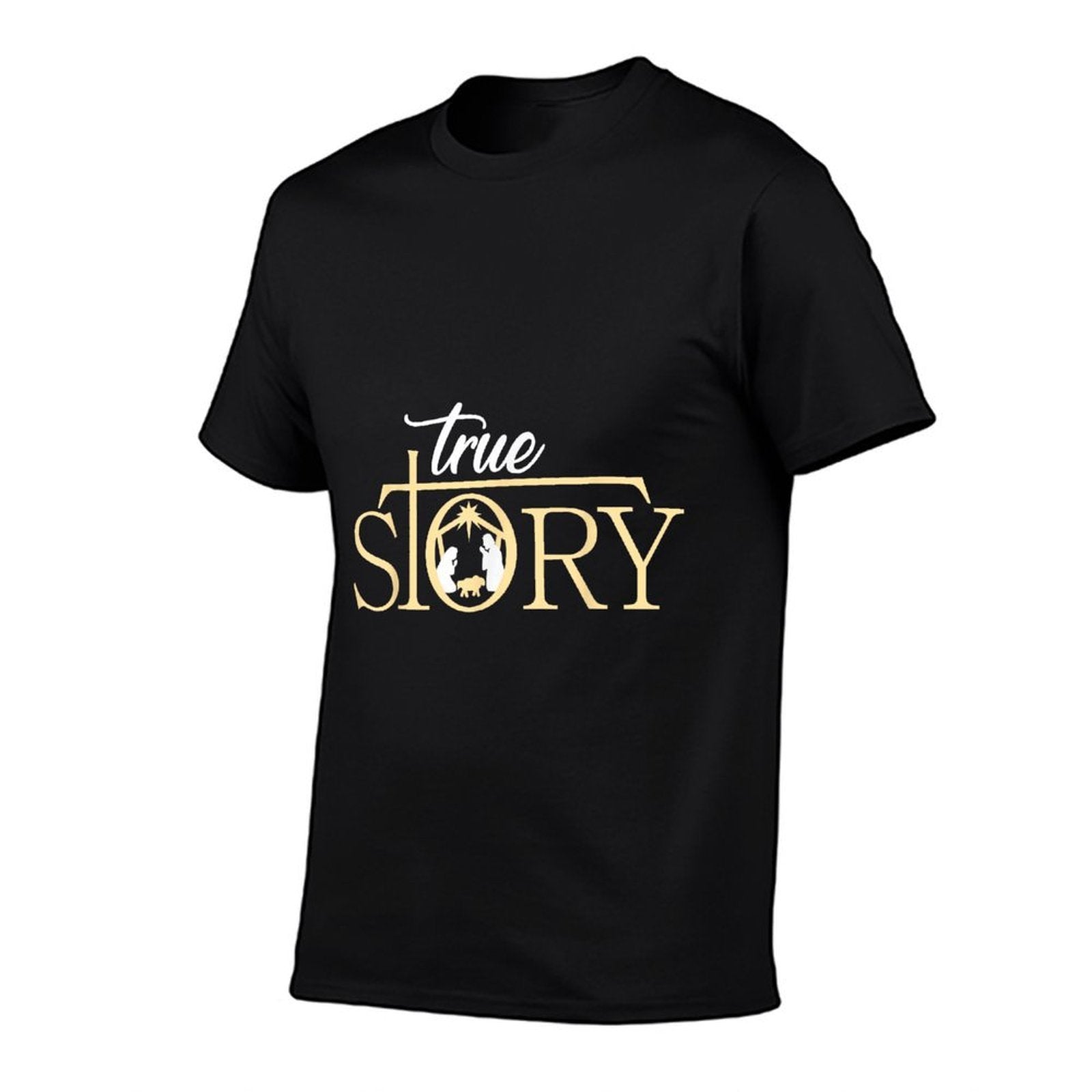 True Story of Jesus Birth Christmas Nativity Christmas  Summer-ready Fabric T-Shirt