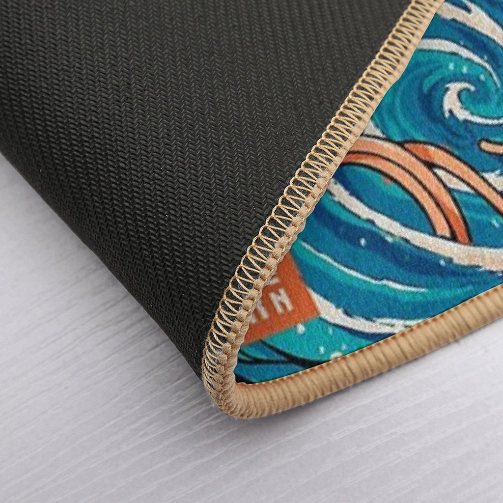 Black Dark Great Ramen Off Kanagawa  Multi-Purpose Bath Mat