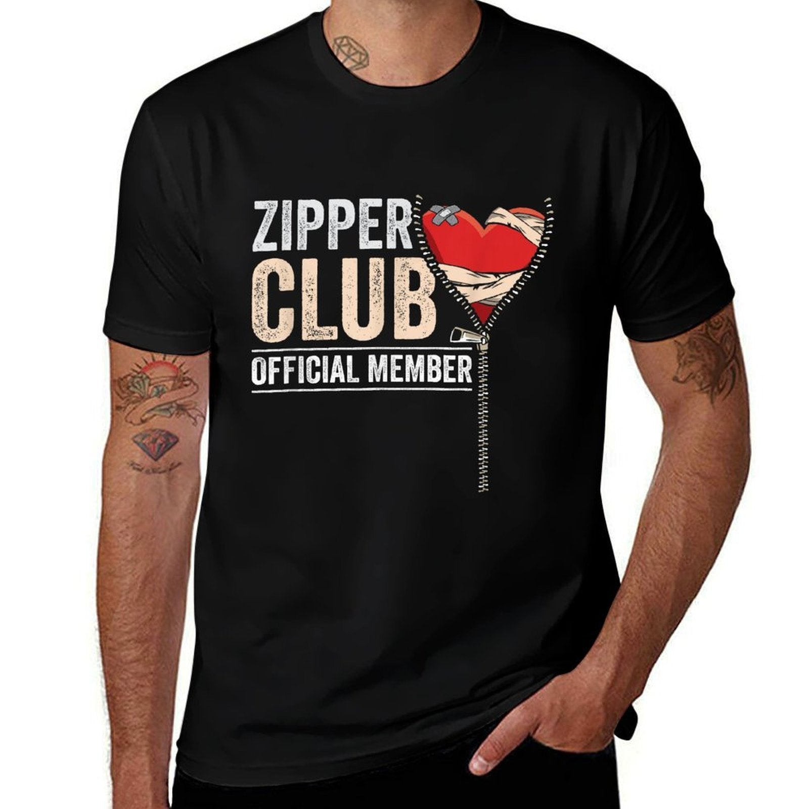 Open Heart Surgery Survivor Zipper Club Member Get Well Gift  Affordable Price T-Shirt