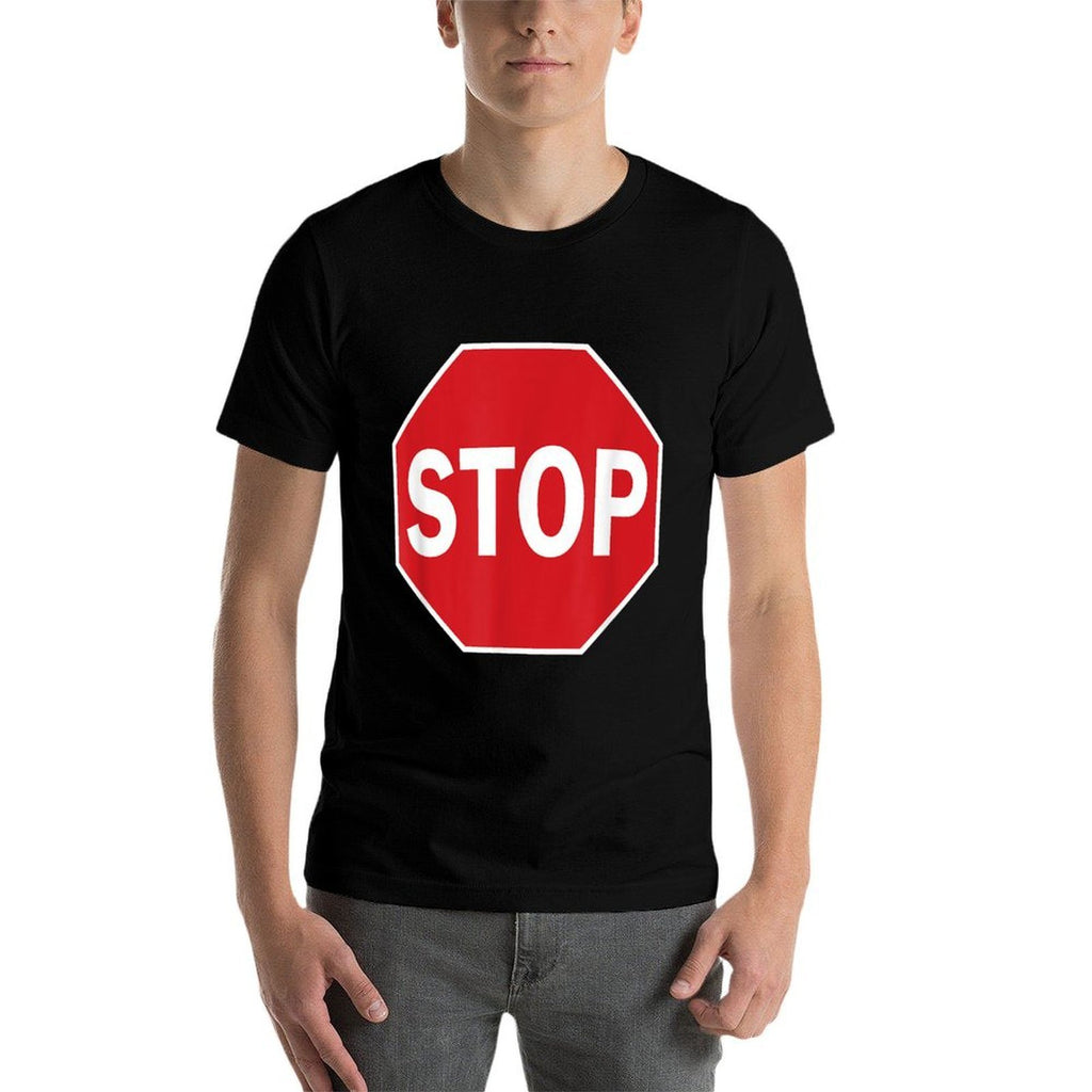 Stop Sign Gift Novelty Road Signs Halloween Outfit Comfortable T-Shirt