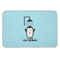 I Love Cold Showers - Penguin  Non-Slip Bath Mat