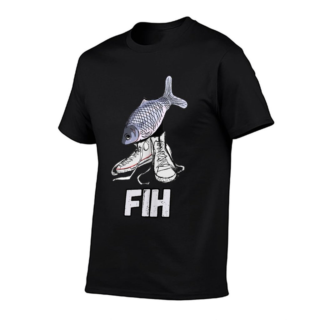 Fih Shoes Funny Misspelled Fish Meme Fih Calling Humor  Oversized Silhouette T-Shirt
