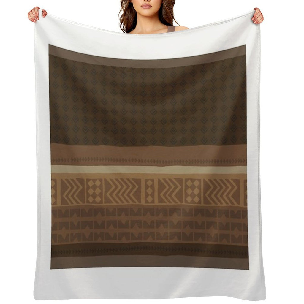 Decorative Ethnic Shrink-resistant Throw Blanket