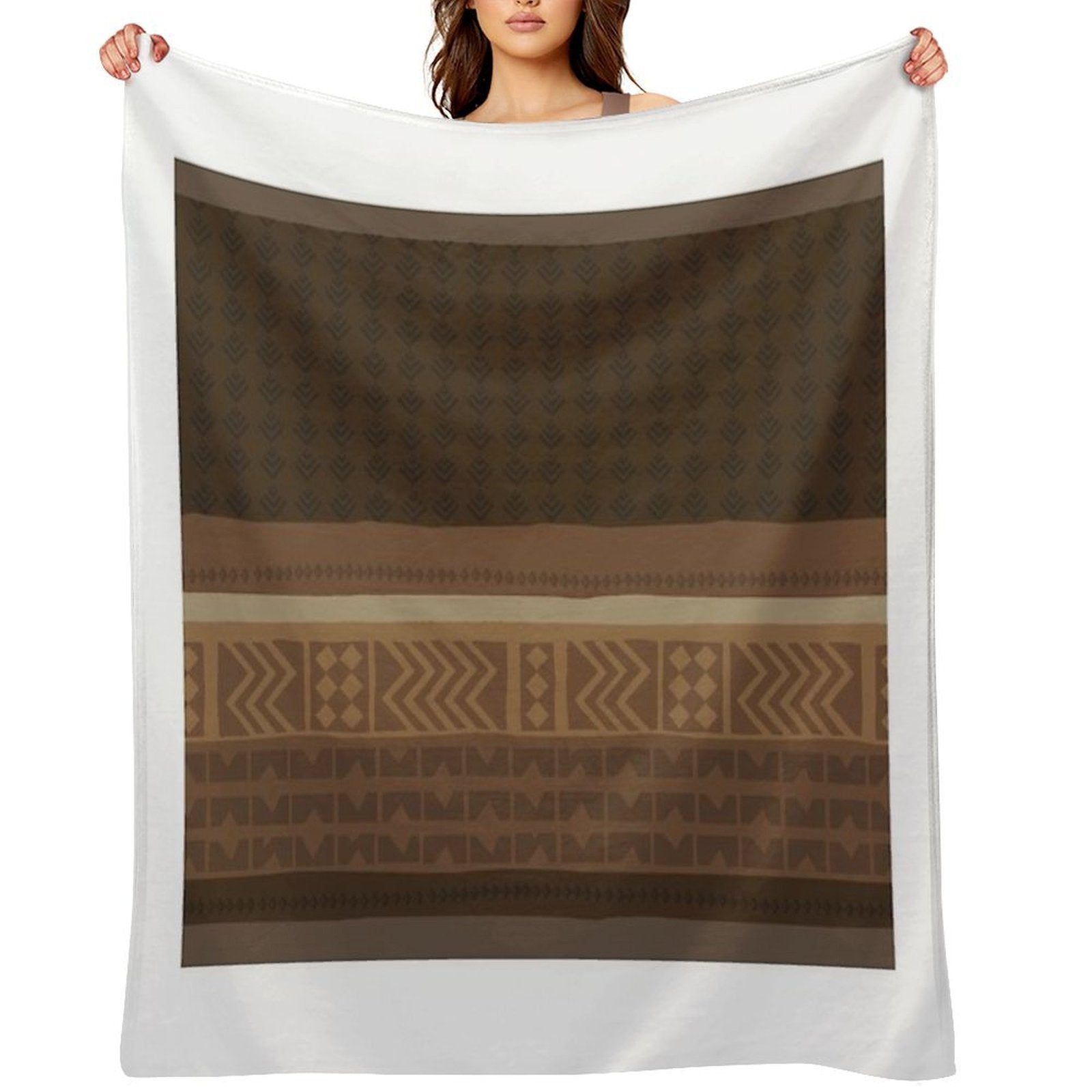 Decorative Ethnic Shrink-resistant Throw Blanket