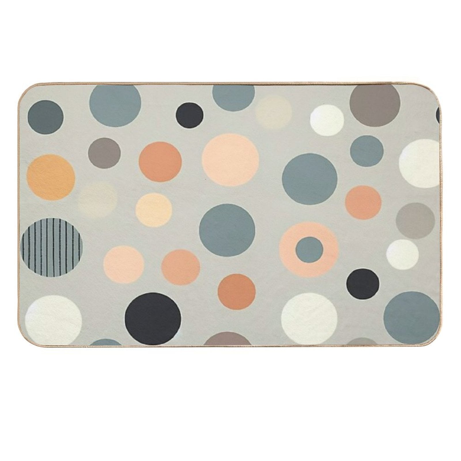 Polkadot Pattern.  Fade-Resistant Bath Mat