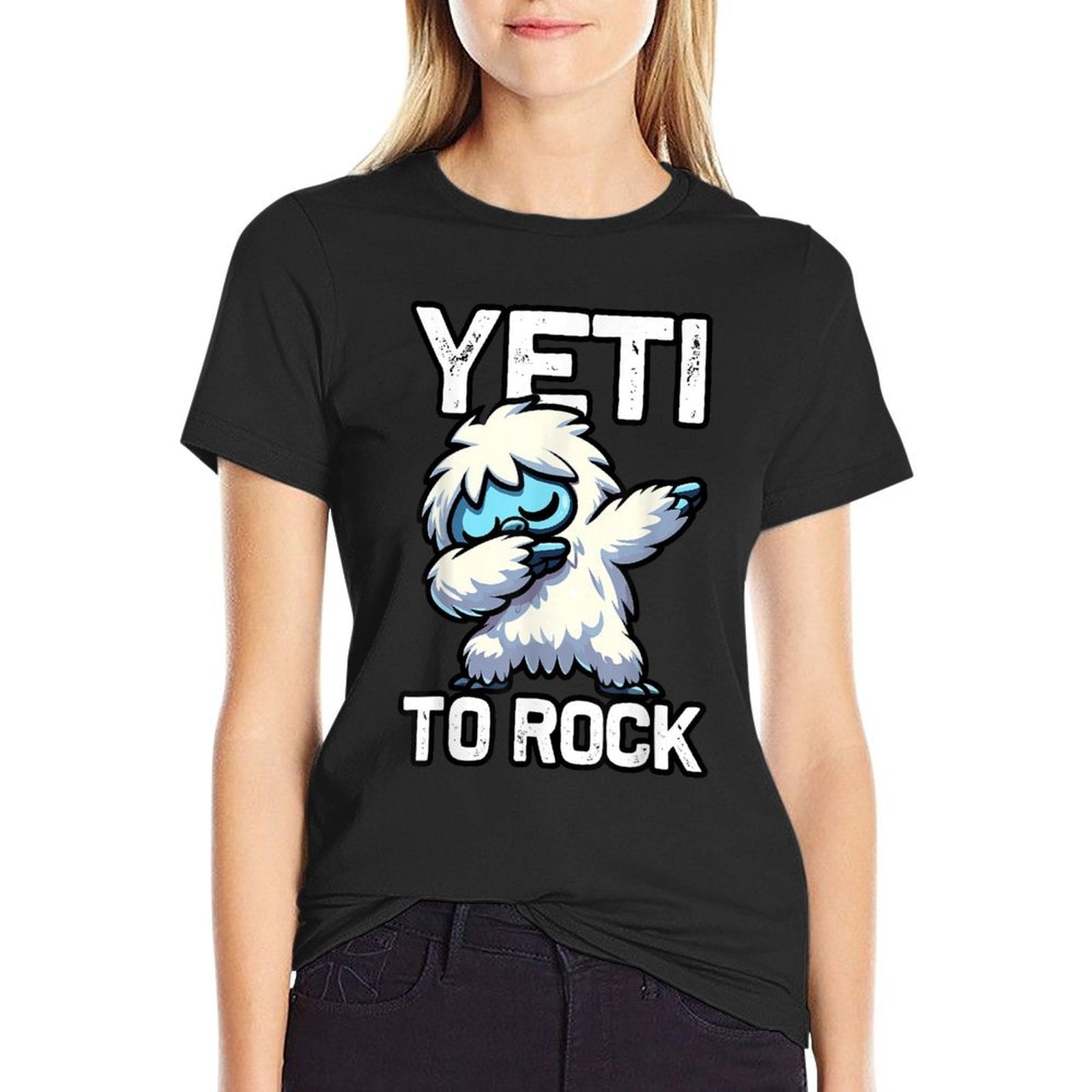 Cute Dabbing Yeti Funny Yeti To Rock  Quick-drying T-Shirt