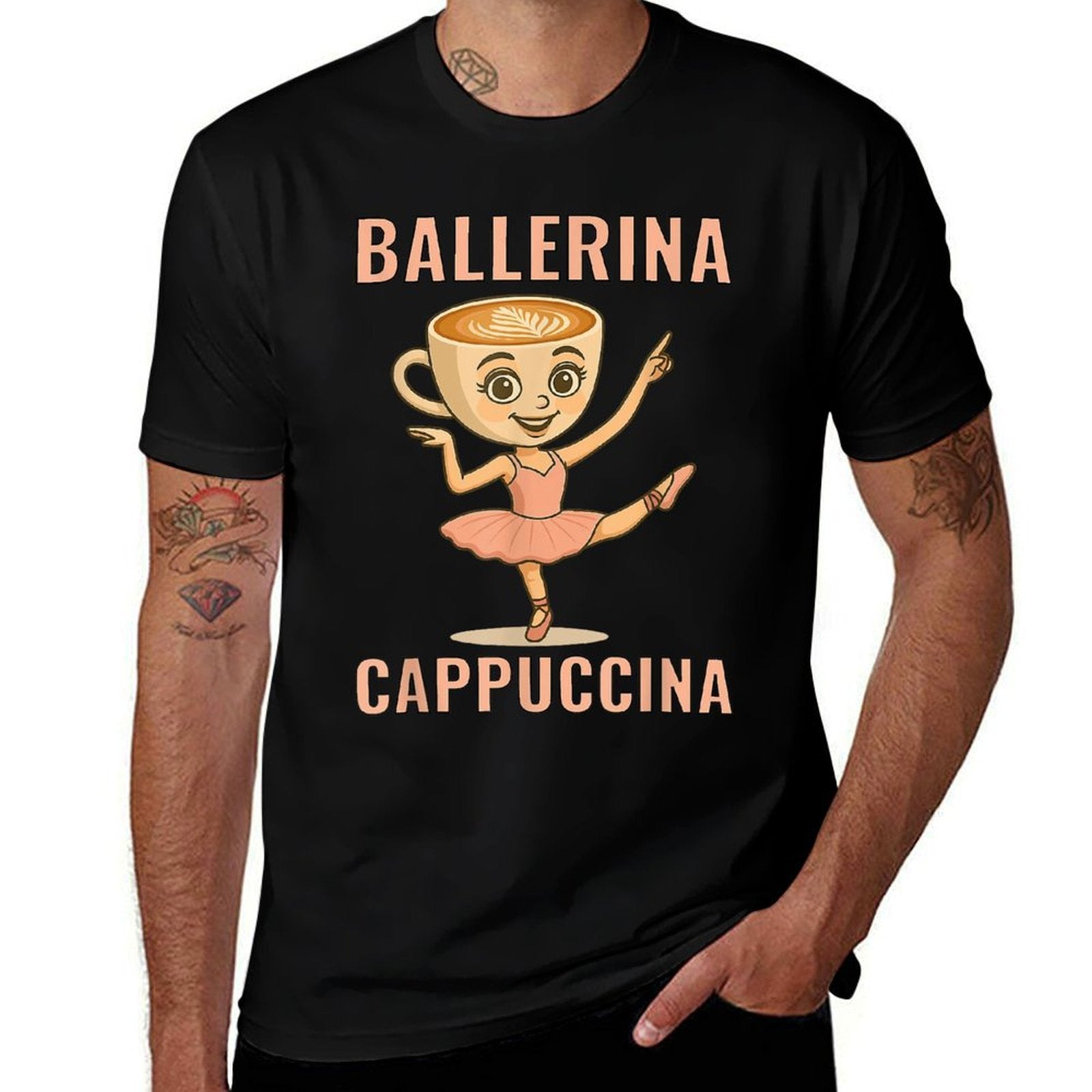 Ballerina Cappuccina Meme  Fade-proof Color T-Shirt