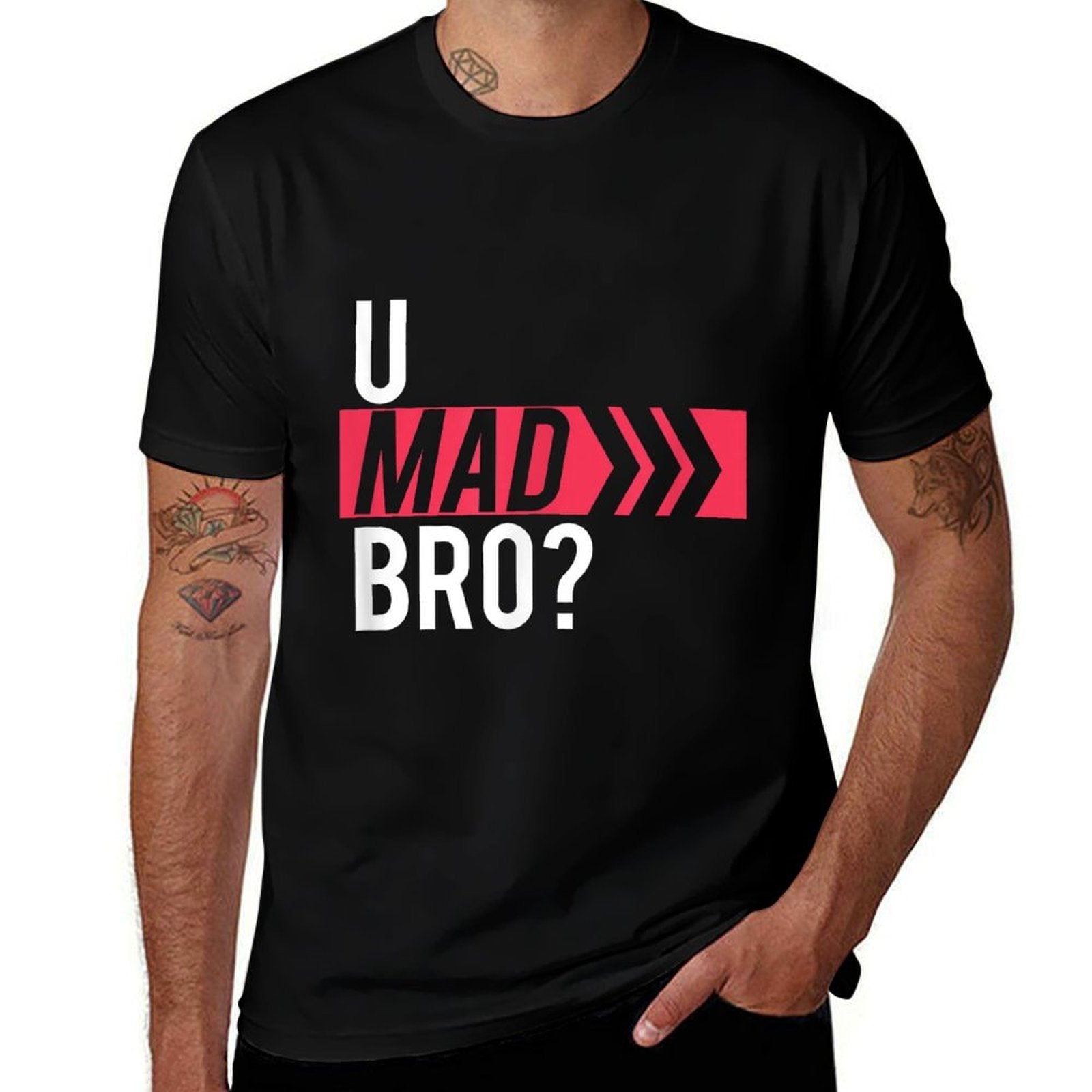 U MAD BRO T-shirt  Slim-fit Cut T-Shirt