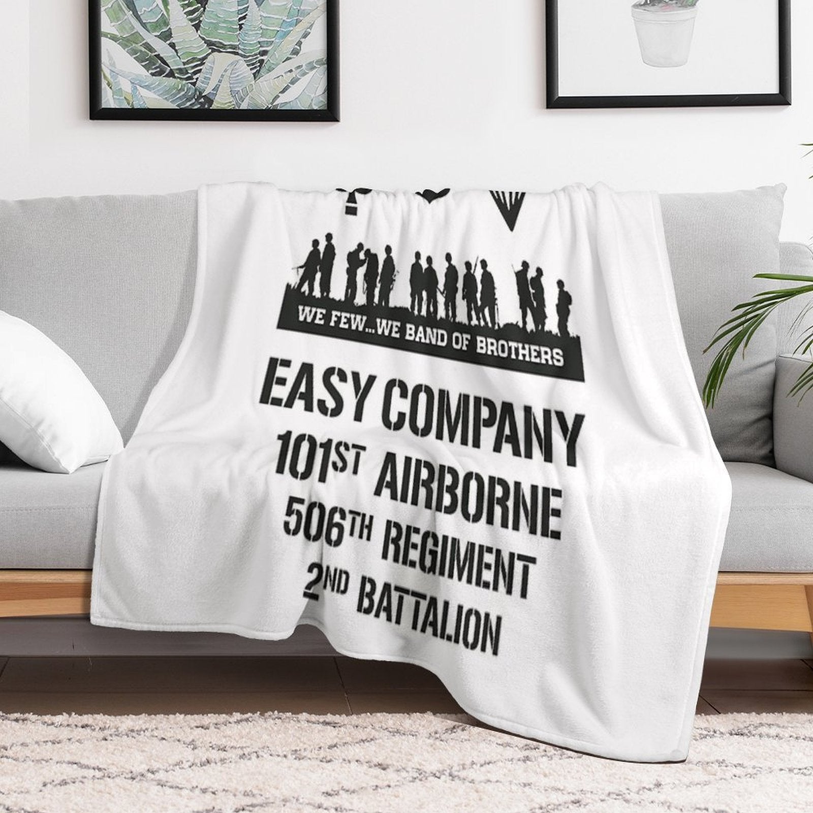 Easy Company - 101st Airborne - 506th Regiment - Band of Brothers Premium Throw Blanket