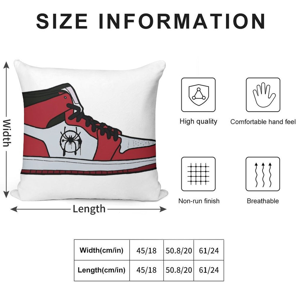 Into The Spider-Verse Shoe Soft Fade-Resistant Throw Pillow