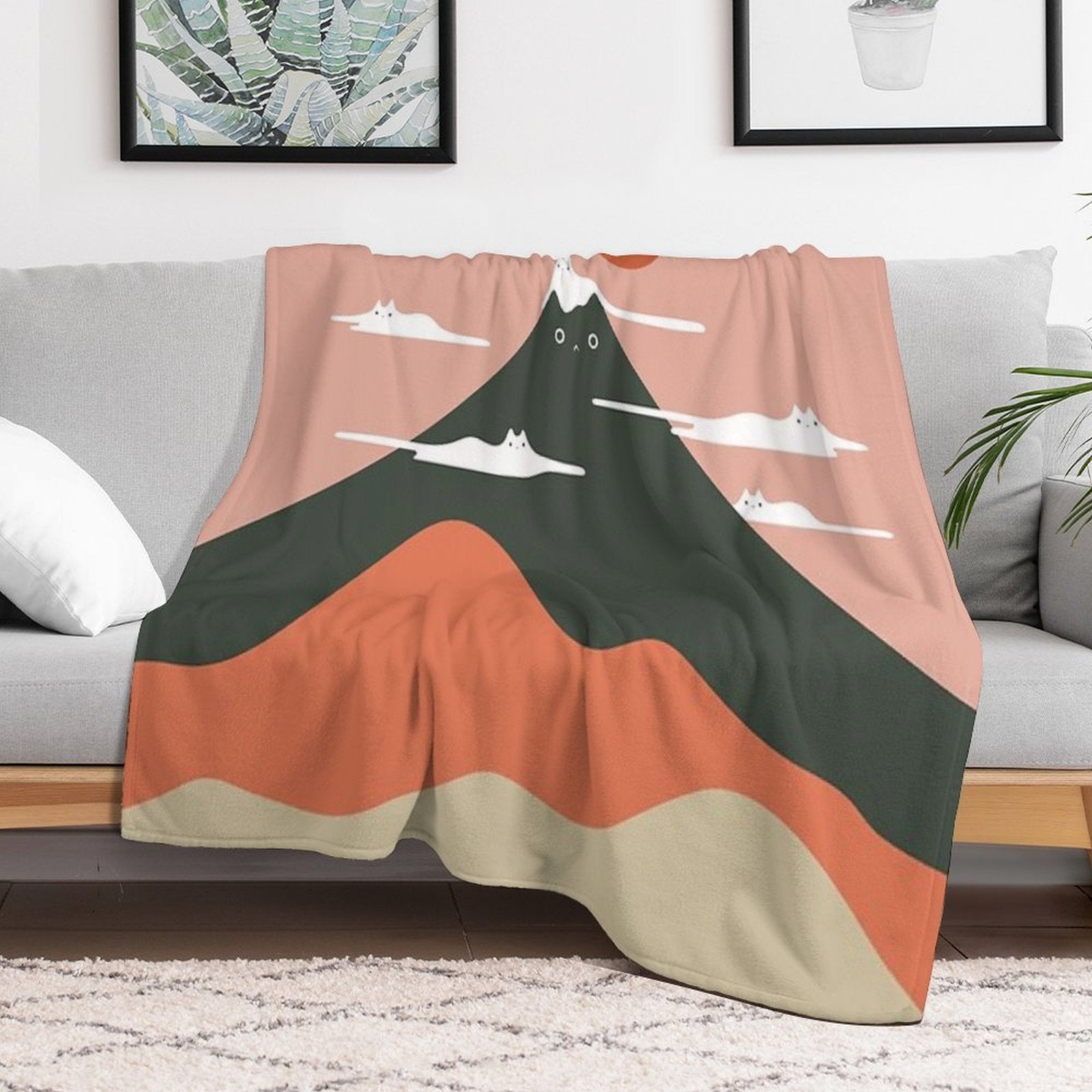 Cat Landscape 72A Durable Throw Blanket