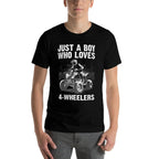 Cute ATV Design For Men Boys 4 Wheeler Racing Quad ATV Rider  Eco-friendly Material T-Shirt