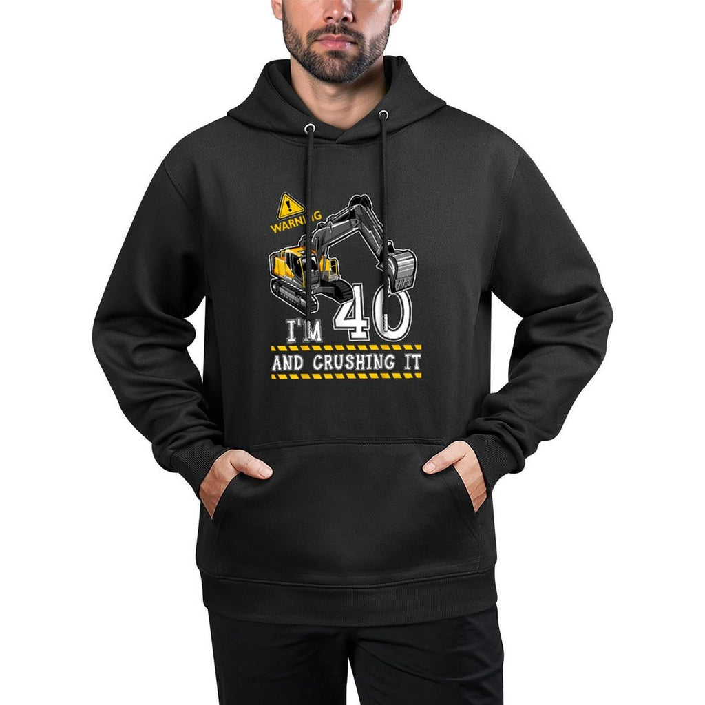 I'm 40th Birthday Construction Truck Theme 40 Year Old Unisex Design Hoodie