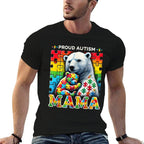 Autism Awareness Family Proud Autism Mama Bear Love  Breathable T-Shirt