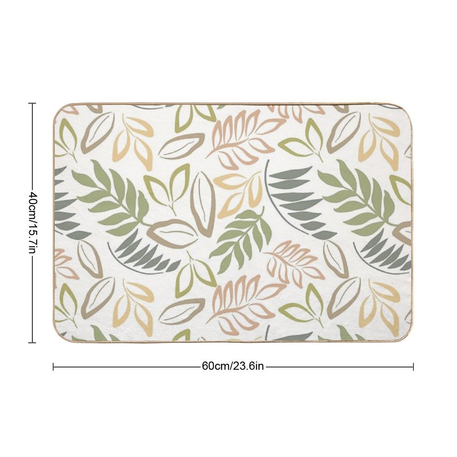 Natural Leaf Seamless Pattern  Multi-Purpose Bath Mat