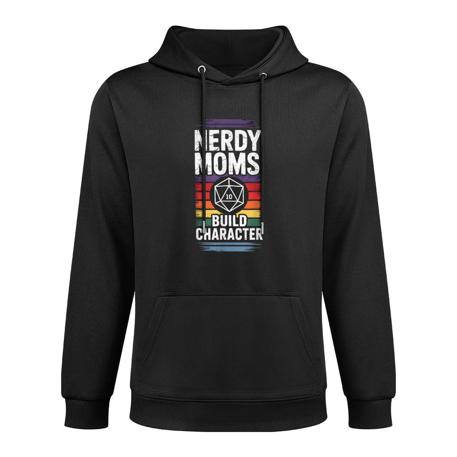 Nerdy Moms Build Character RPG Fantasy Game Lover Casual Wear Hoodie