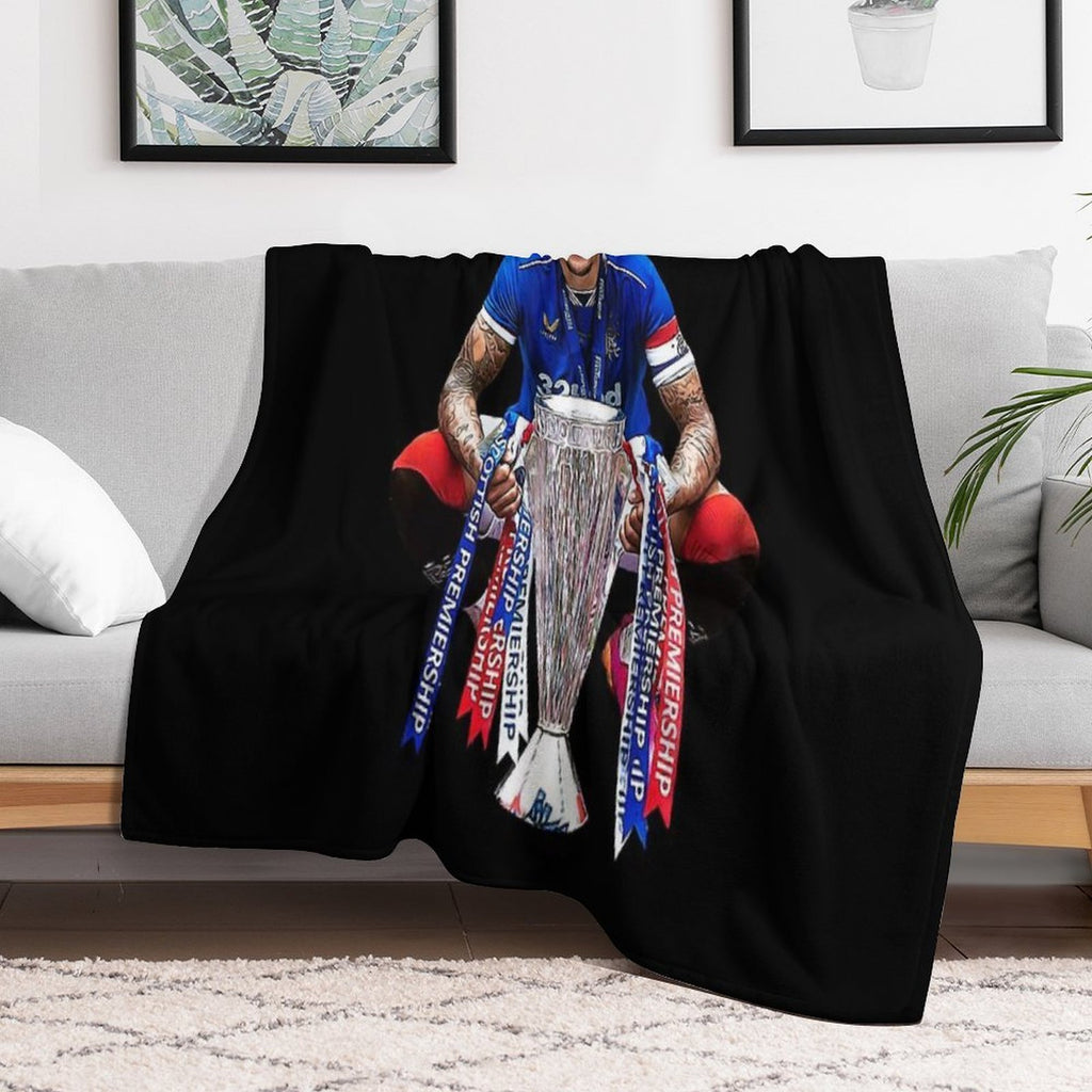 James Tavernier Celebration with Trophy Anti-pilling Throw Blanket