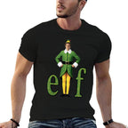 Kids Elf Buddy Classic Movie Logo  Ribbed Collar T-Shirt