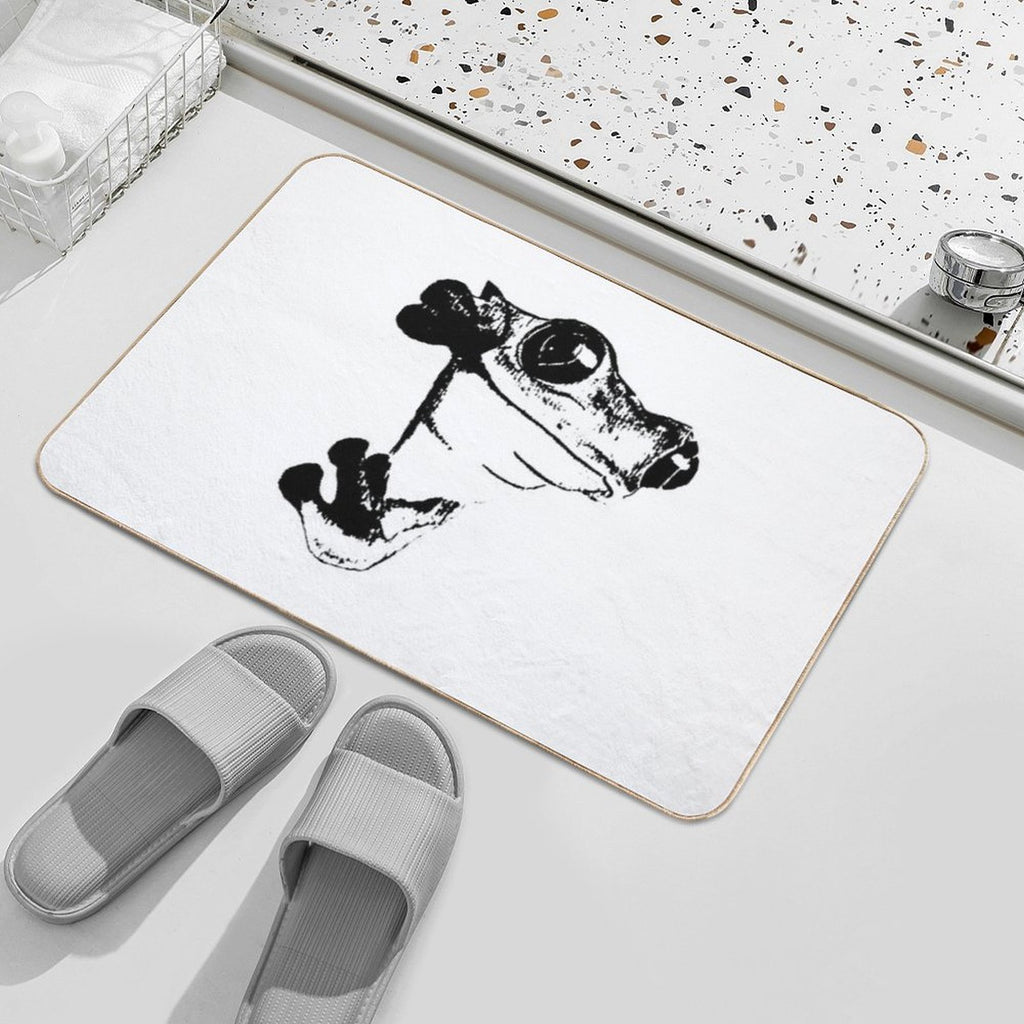 Green And Red Frog HELLO V5  Versatile Bath Mat