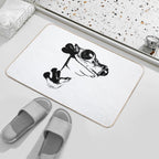 Green And Red Frog HELLO V5  Versatile Bath Mat