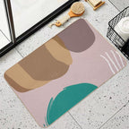 Minimal Shapes Forms Pattern  Eco-Friendly Bath Mat