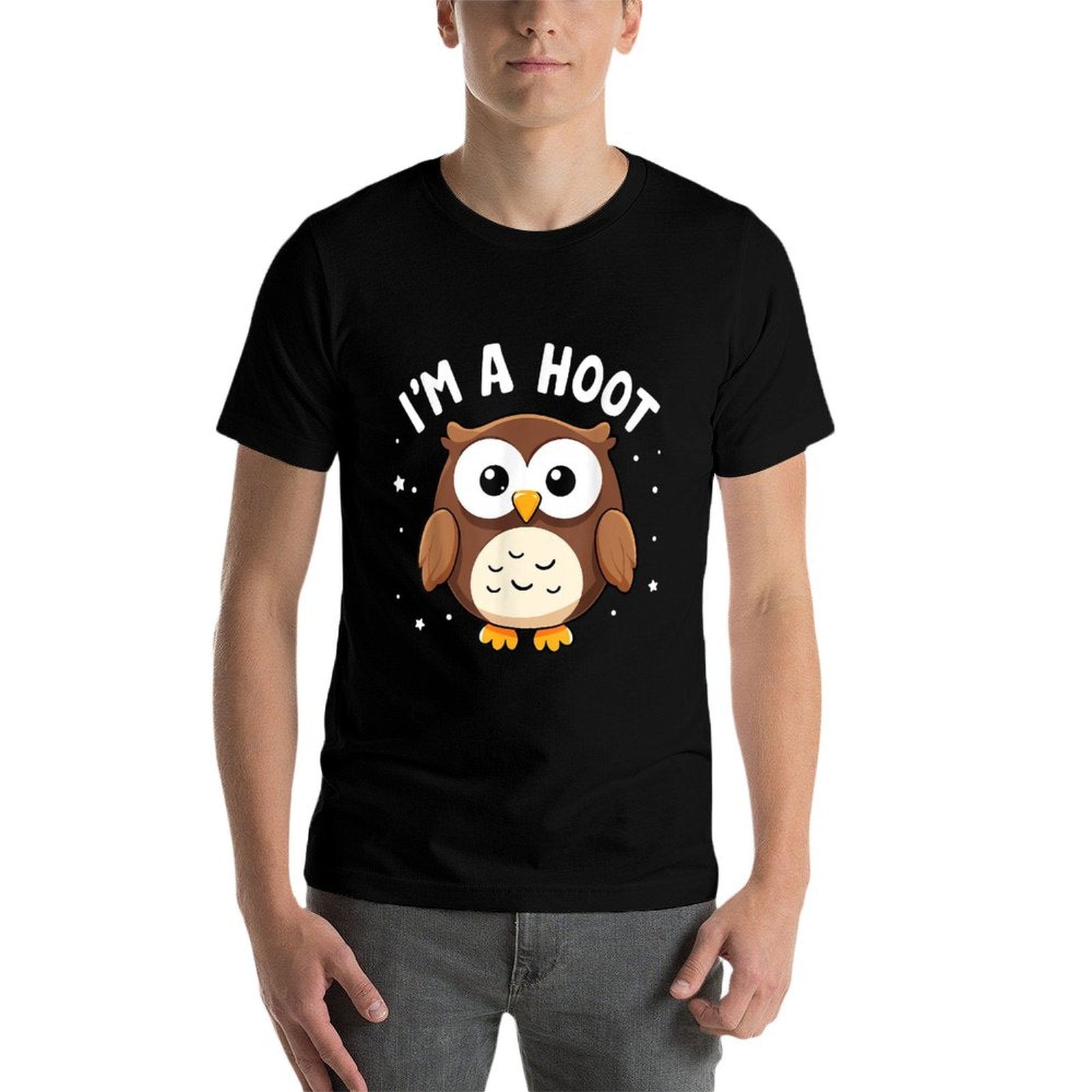 Im A Hoot Funny Saying Cute Owl Bird Joke Humor  Moisture-wicking T-Shirt