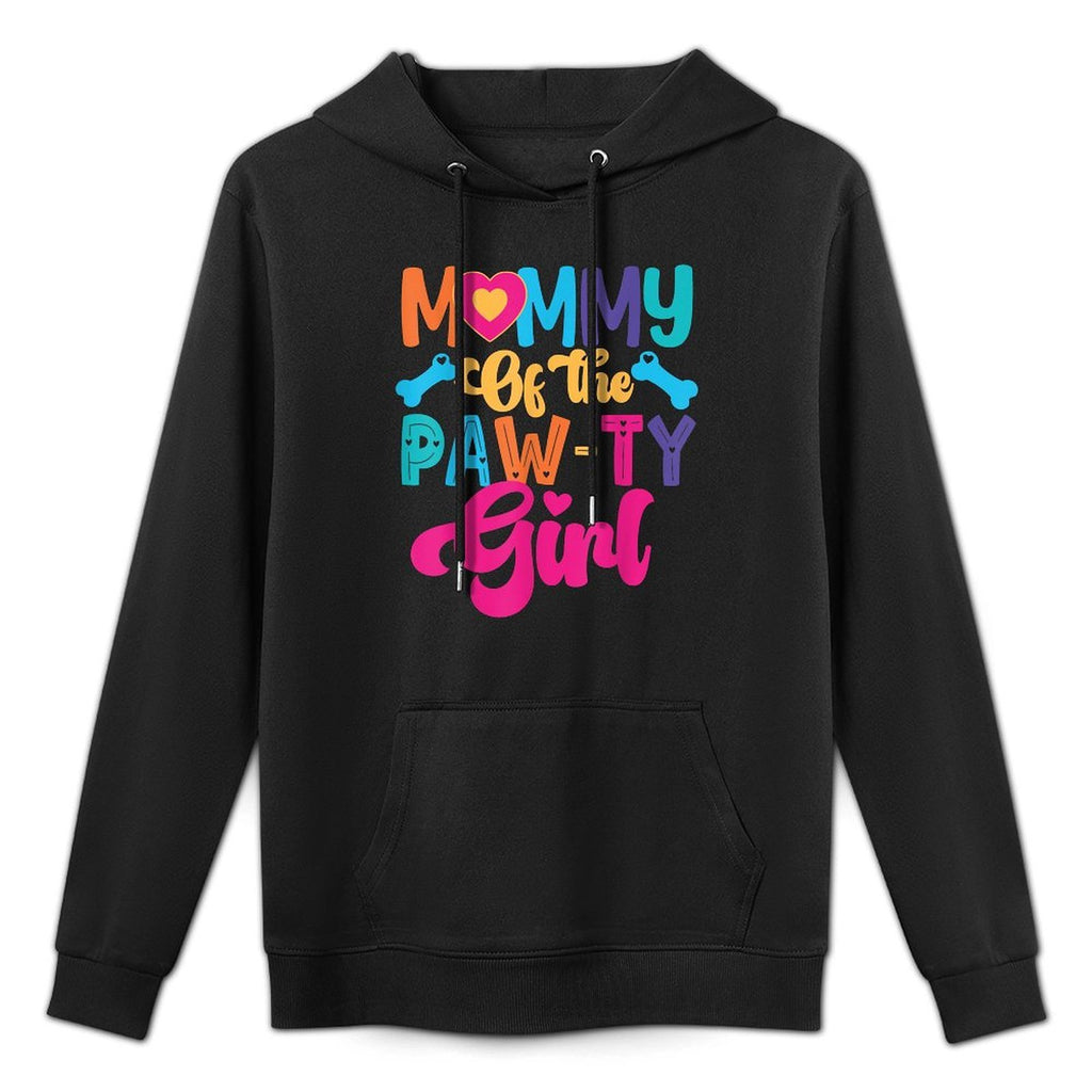 Mommy Of The Birthday Girl Dog Paw Family Matching Party All-Day Comfort Hoodie