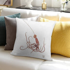 Long-Spined Giant Squid Soft Gift Ready Throw Pillow