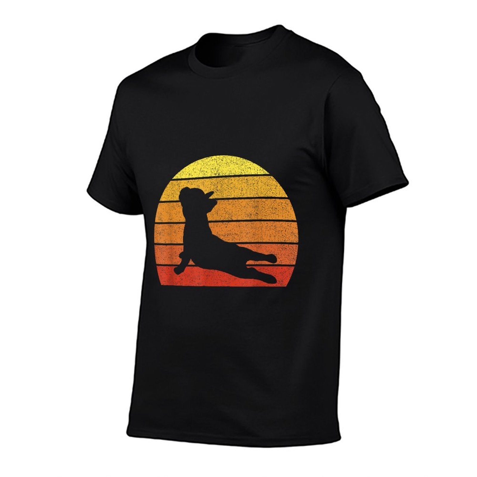 Retro Vintage French Bulldog Yoga Funny French Bulldog  Oversized Silhouette T-Shirt