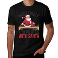 Pilates Most Likely To Do With Santa Funny Merry Christmas  Oversized Silhouette T-Shirt