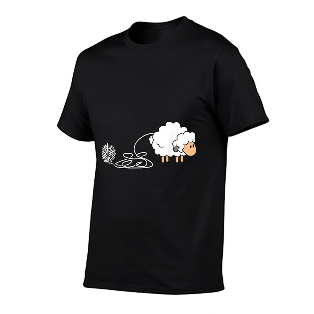 Knitting Crocheting Sheep Knitter Yarn Needle  Easy-care T-Shirt