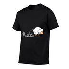 Knitting Crocheting Sheep Knitter Yarn Needle  Easy-care T-Shirt