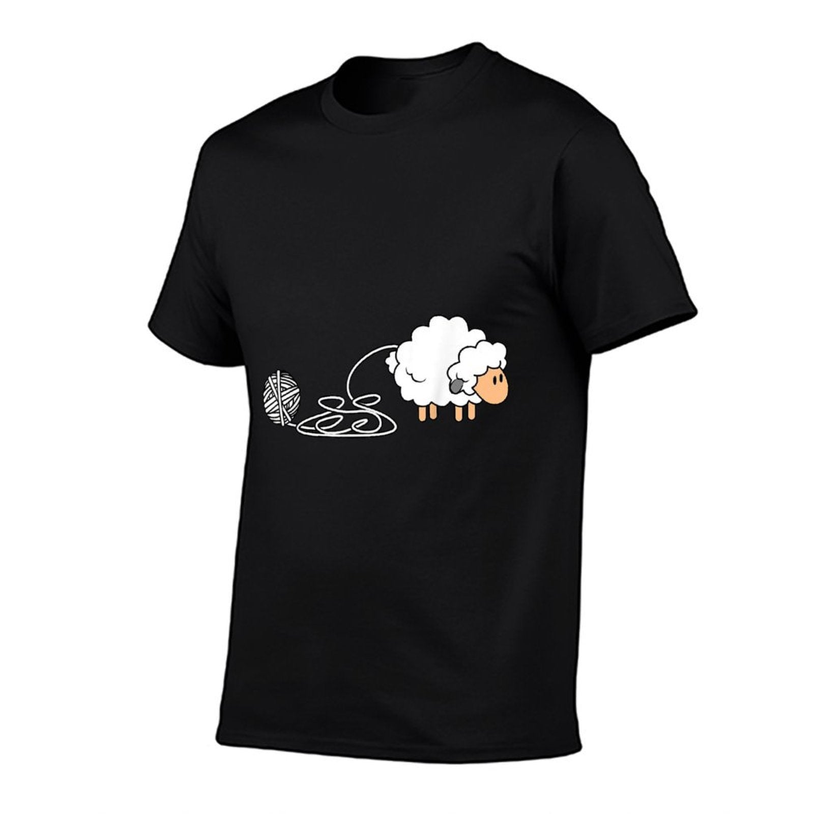 Knitting Crocheting Sheep Knitter Yarn Needle  Easy-care T-Shirt