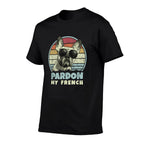 Pardon My French - Retro Funny Frenchie  French Bulldog Men Women Girls Kids  Quick-drying T-Shirt