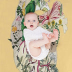 Vintage Botanical Heart - Sunshine Lightweight Throw Blanket