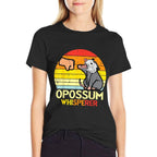 Opossum Whisperer Fist Bump Retro Possum Men Boys Kids Women  Stretchy T-Shirt