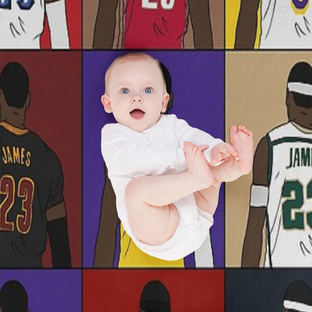 LeBron James Grid Sustainable Throw Blanket