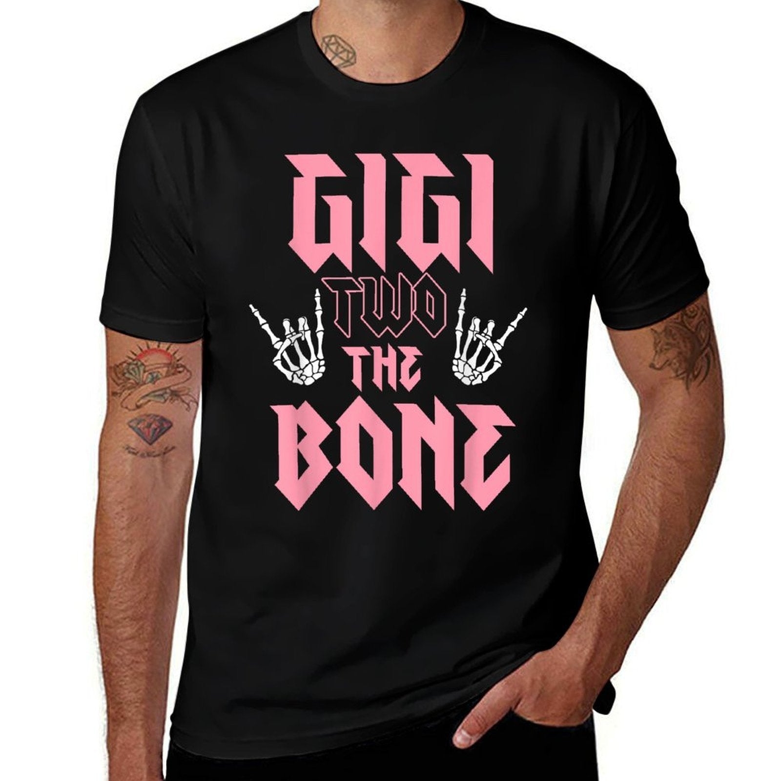 Gigi Two The Bone Birthday 2 Years Old Birthday Girl  Lightweight T-Shirt