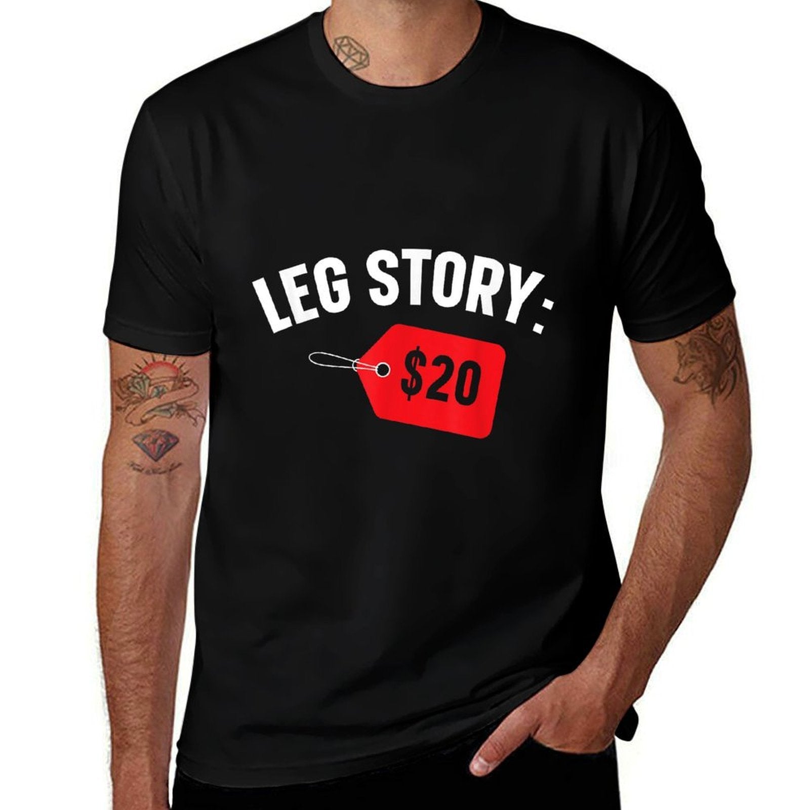 Leg Story $20 Disability Aids Amputee Funny Amputation  Trendy Pattern T-Shirt