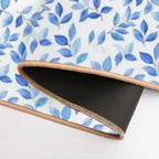 Floral Blue, Poetic Escape  Easy Maintenance Bath Mat